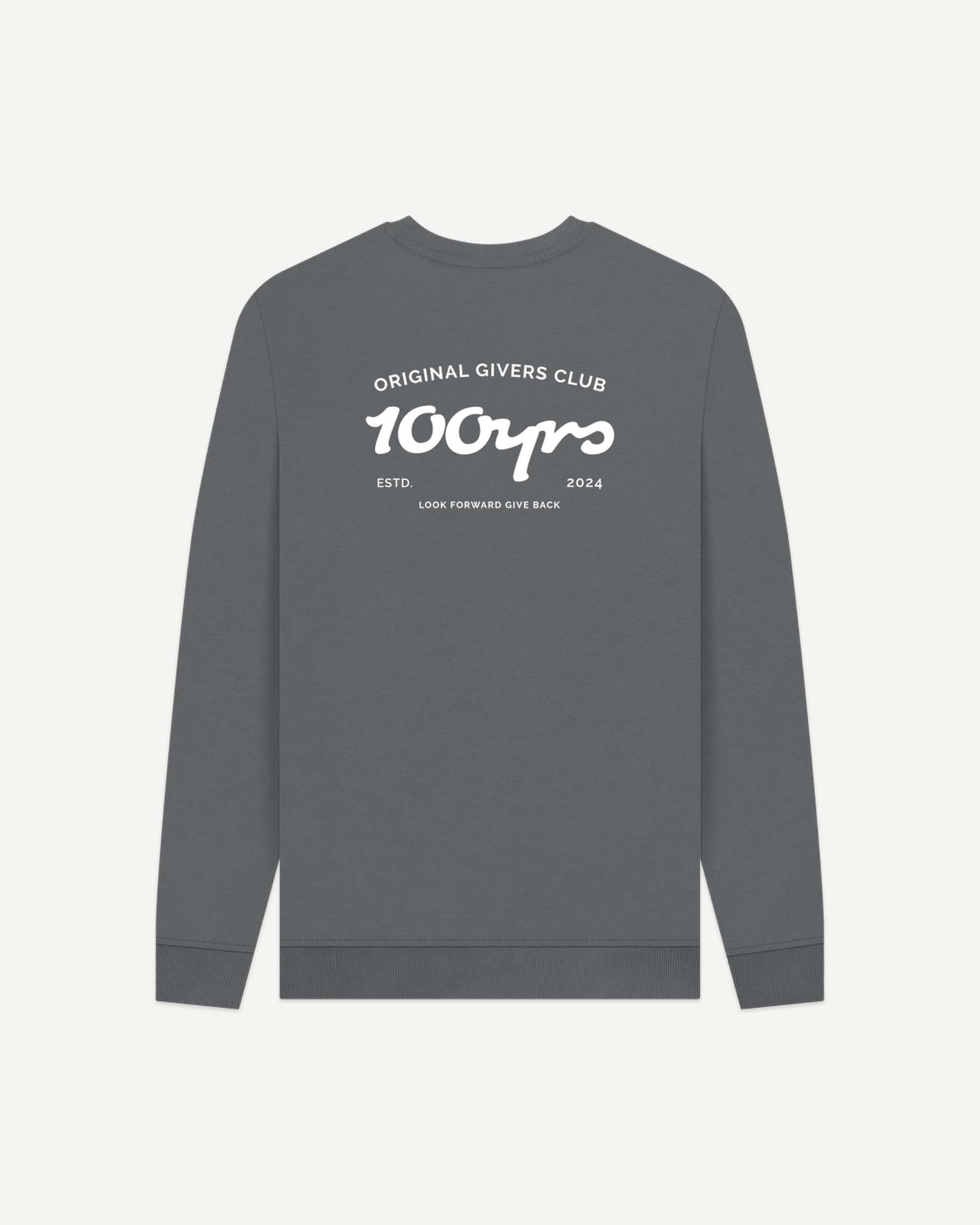 Men's Organic Cotton Crew Neck Sweatshirt - OG Club White Logo