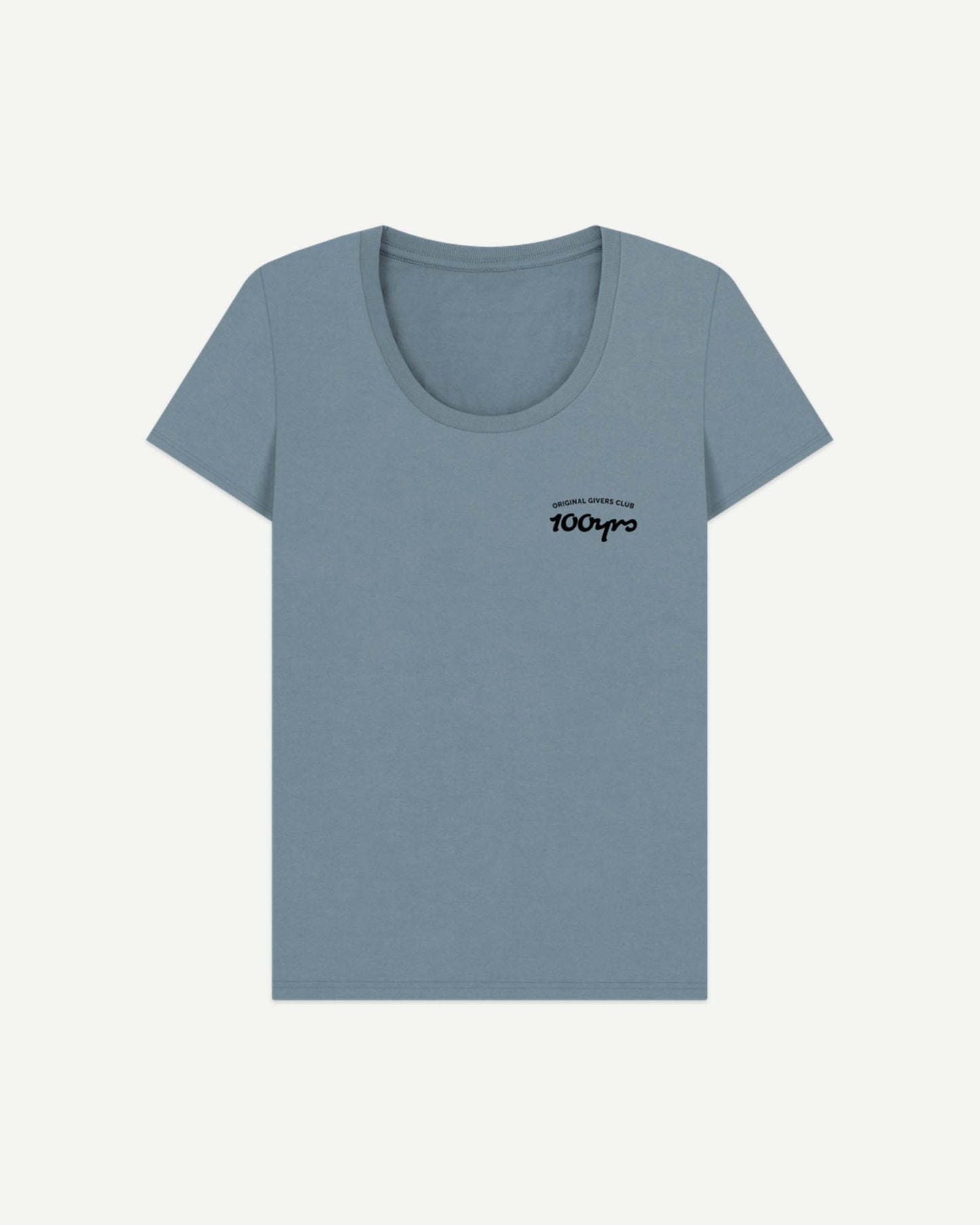 Women's Organic Cotton Scoop Neck T-Shirt - OG Club Black Logo
