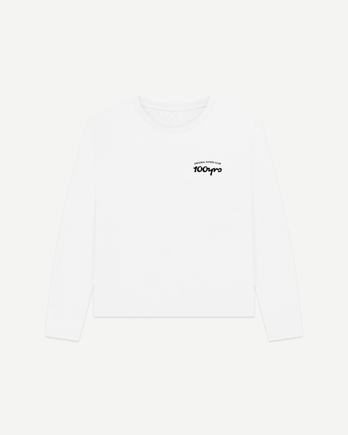 Women's Organic Cotton Heavyweight Long Sleeve T-Shirt - OG Club Black Logo