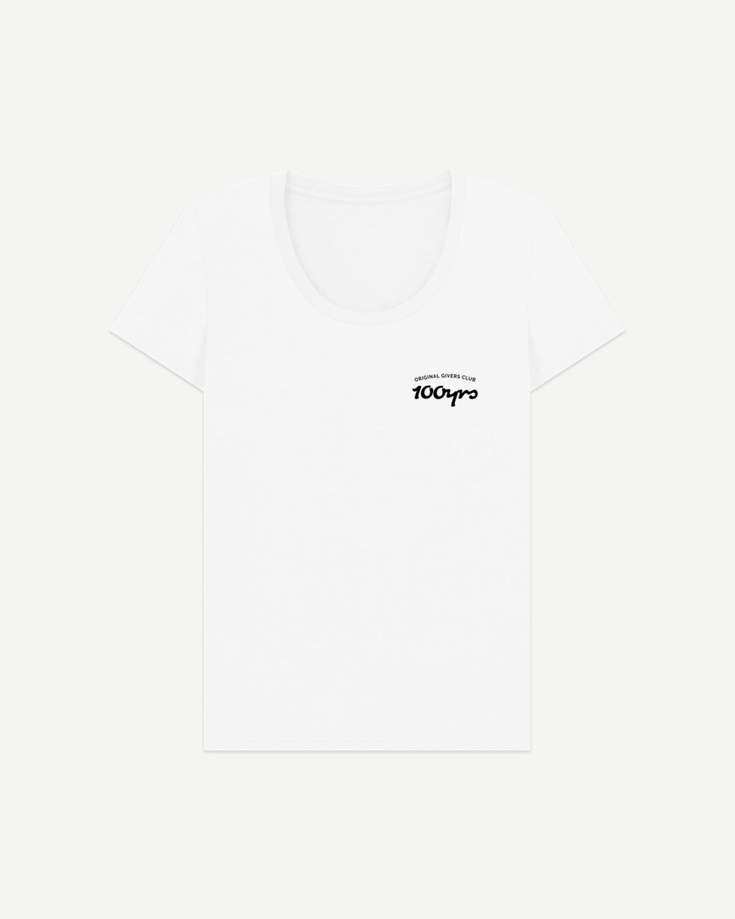 Women's Organic Cotton Scoop Neck T-Shirt - OG Club Black Logo