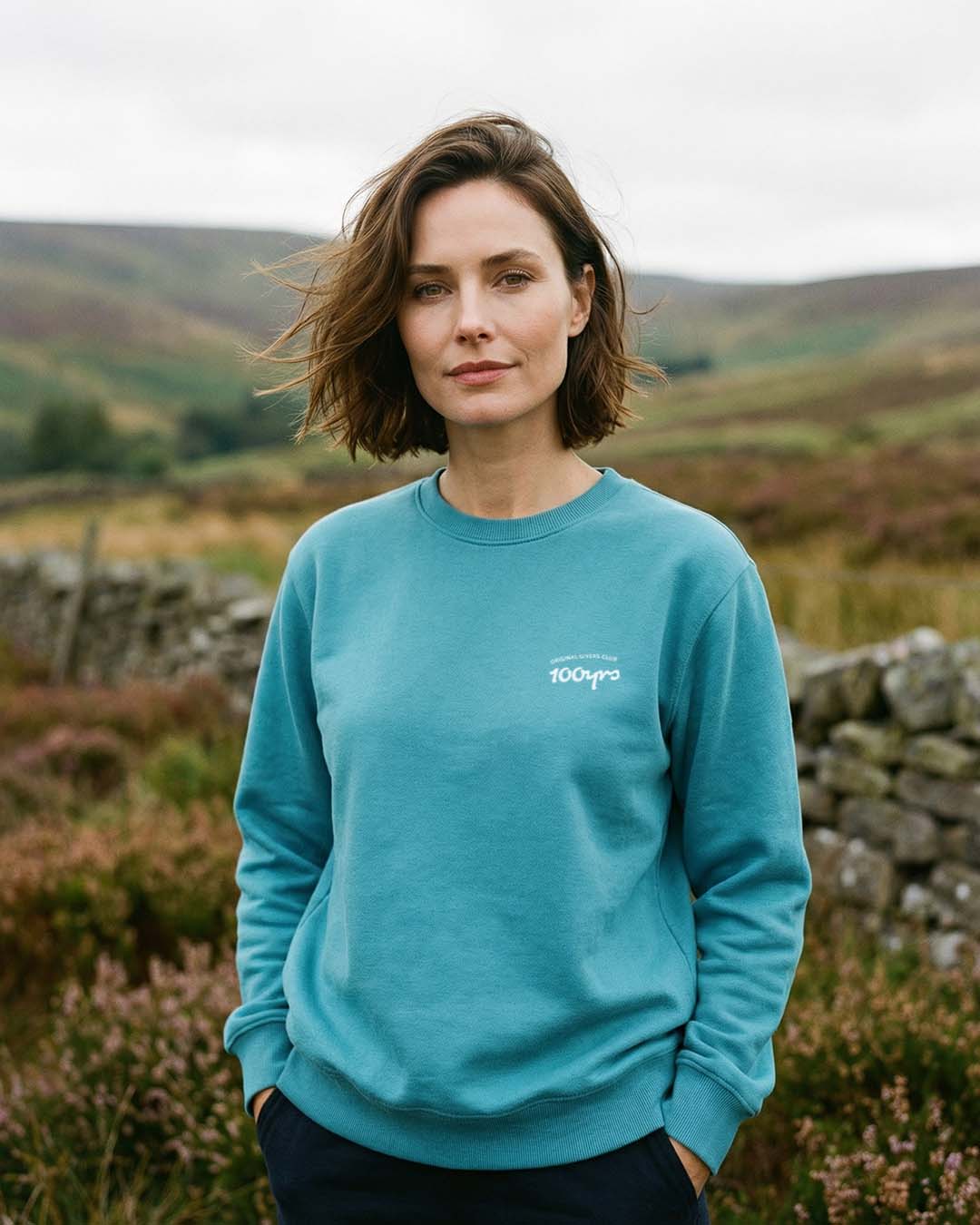 Women's Recycled Organic Cotton Sweatshirt - OG Club White Logo