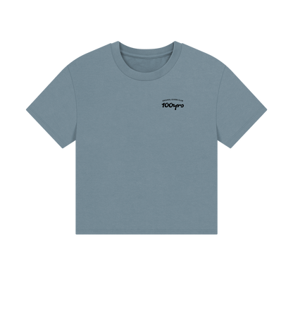 Stone Blue Printed T-shirt Front