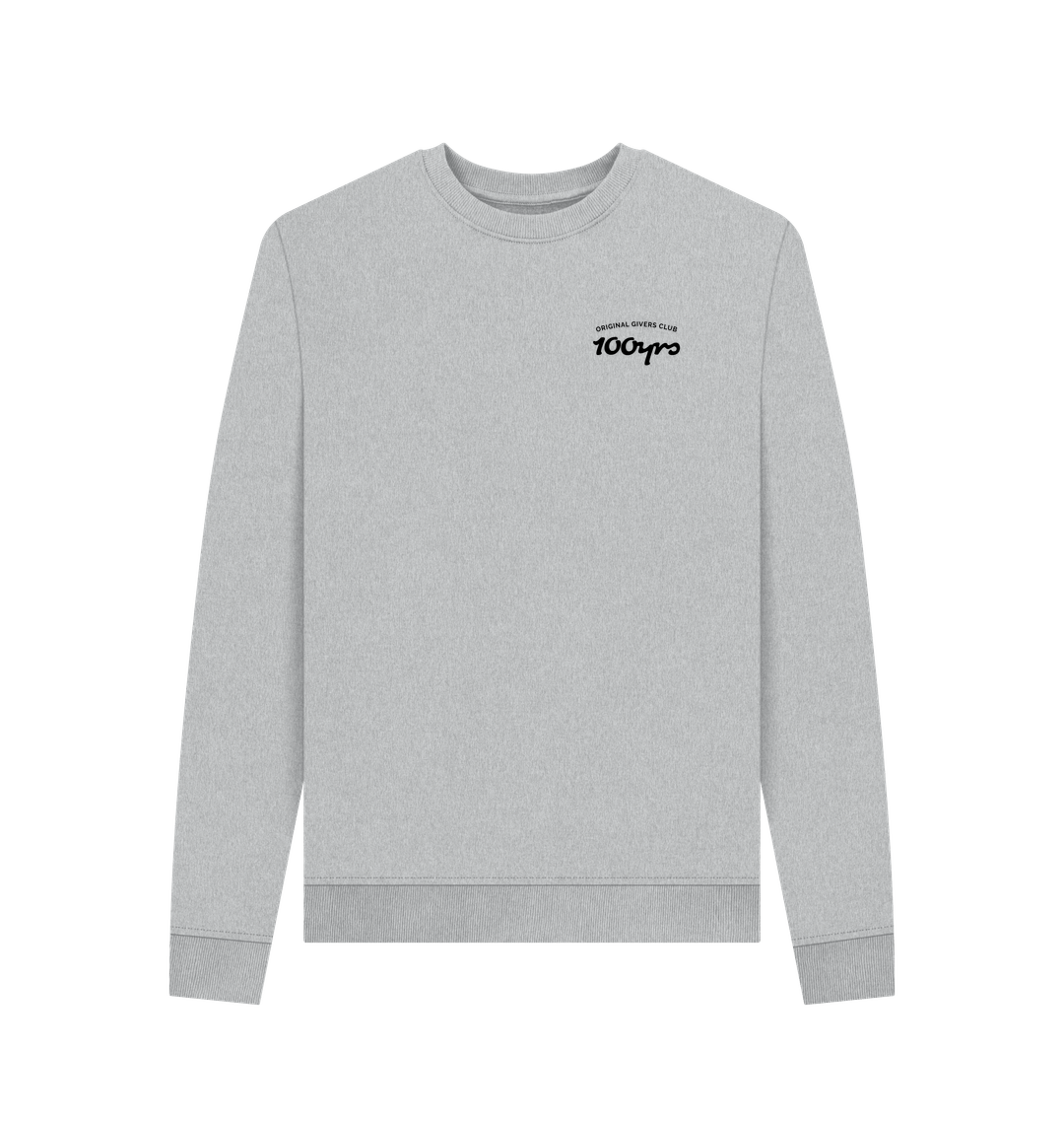 Grey Recycled Printed Sweater Front