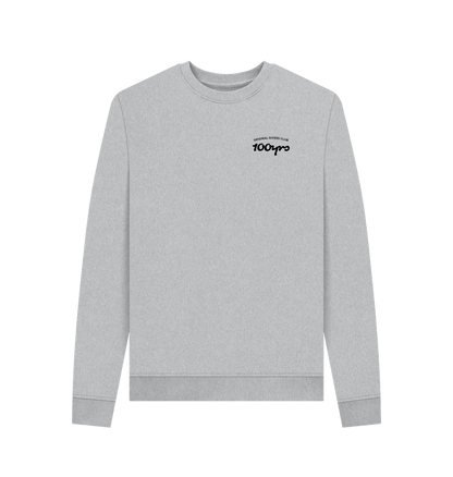 Grey Recycled Printed Sweater Front