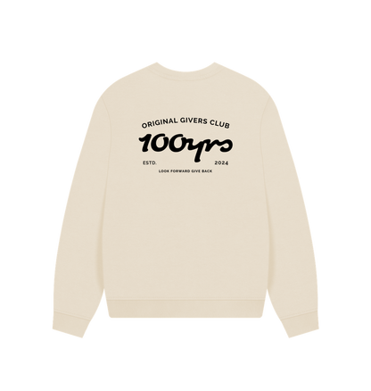 Oat Printed Sweater Back