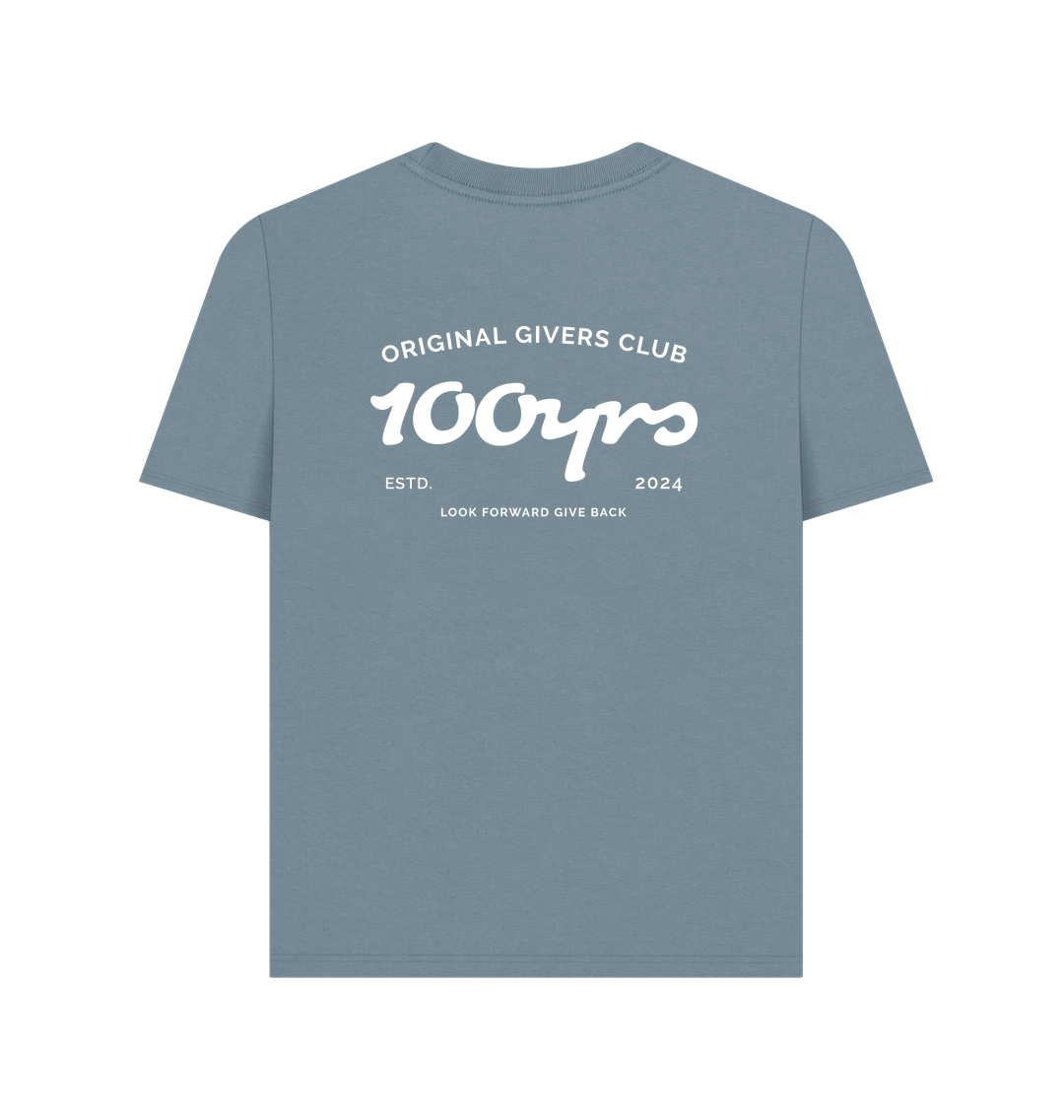 Stone Blue Printed T-shirt Back