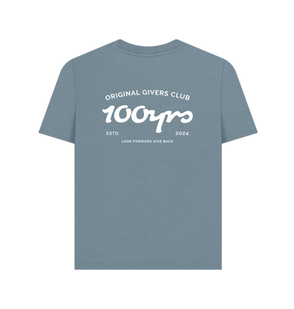 Stone Blue Printed T-shirt Back