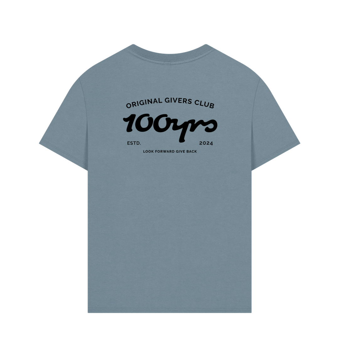 Stone Blue Printed T-shirt Back