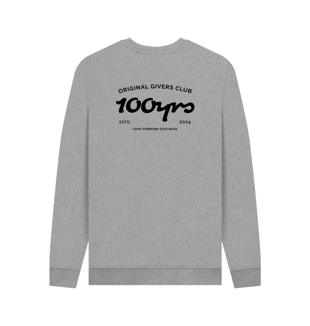 Light Heather Printed Sweater Back