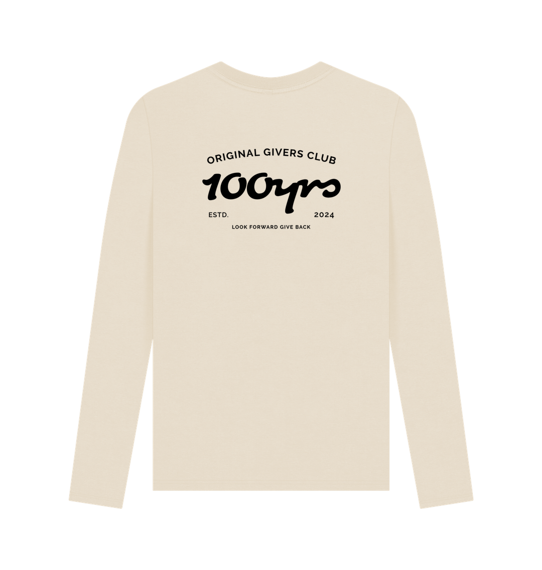 Oat Printed Long Sleeve T Shirt Back