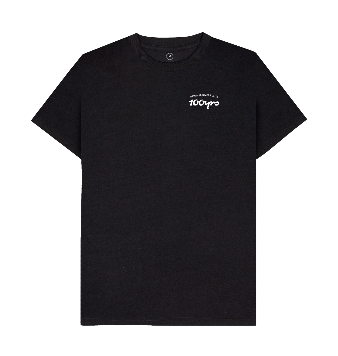 Black Recycled Printed T-Shirt Front