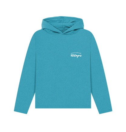 Ocean Blue Recycled Hoody Front