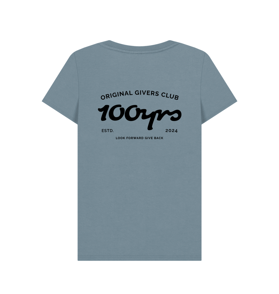 Stone Blue Printed T-shirt Back