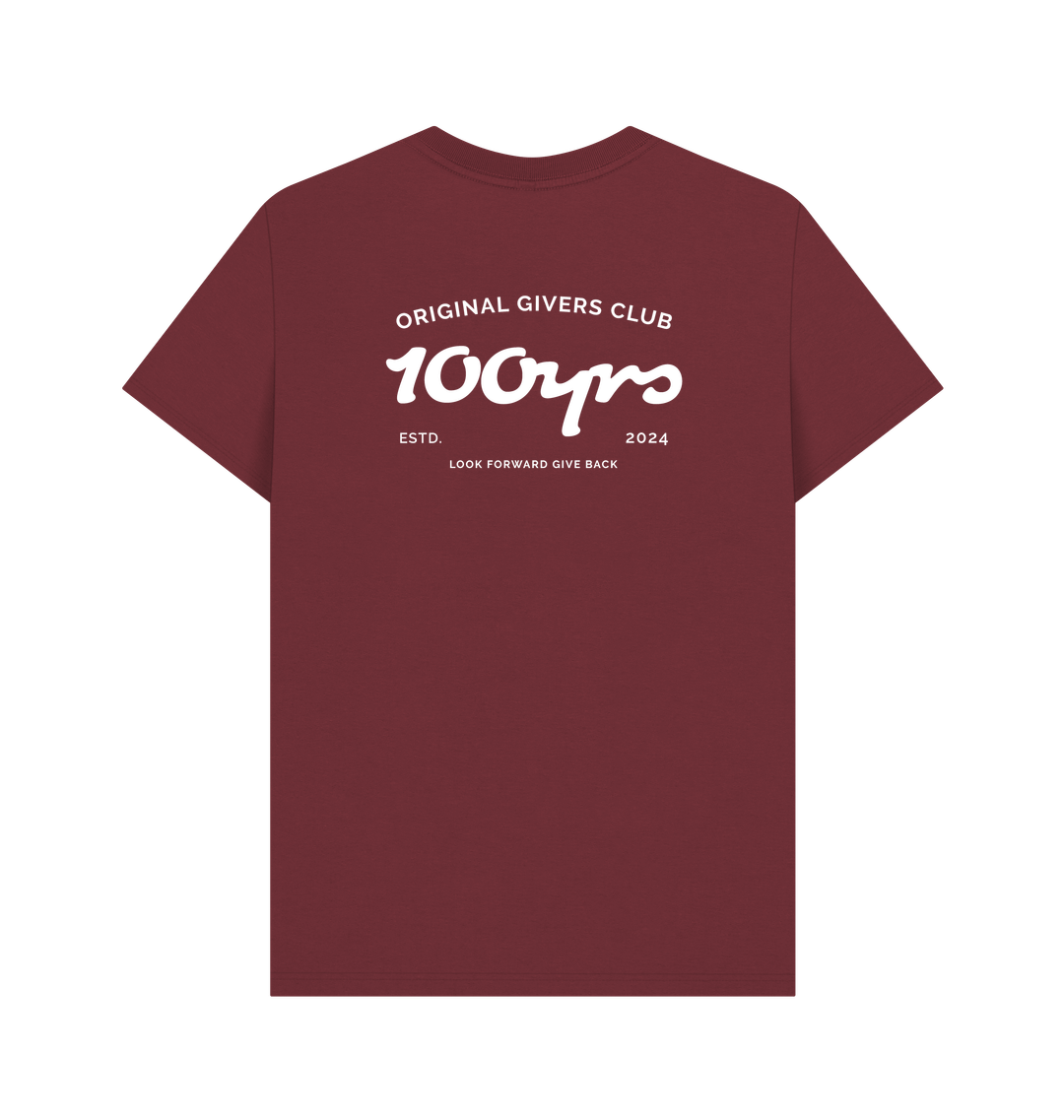 Red Wine Printed T-shirt Back