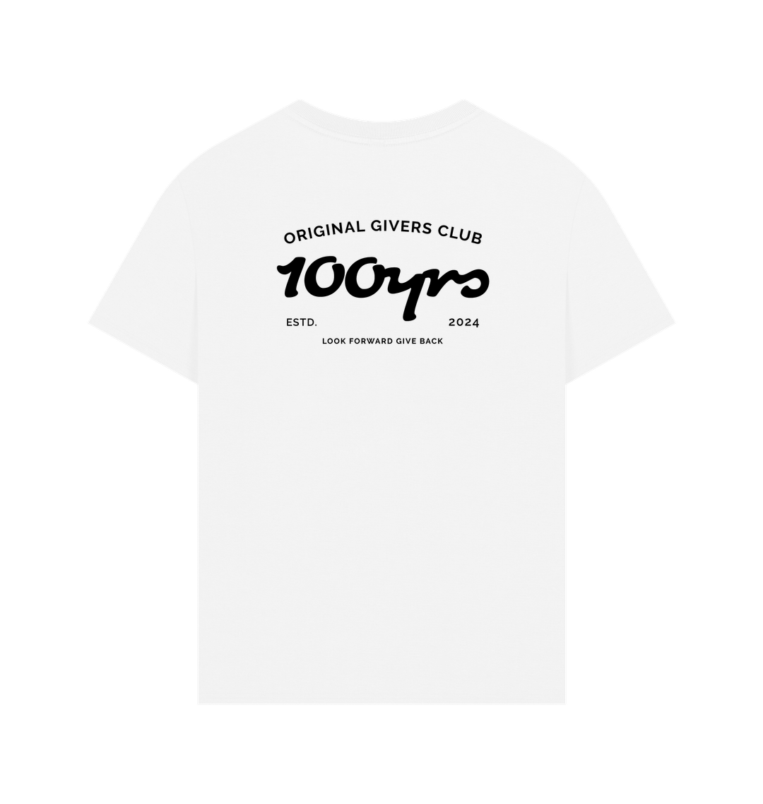 White Printed T-shirt Back