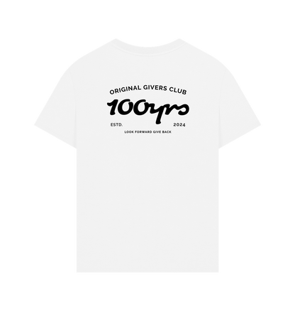 White Printed T-shirt Back