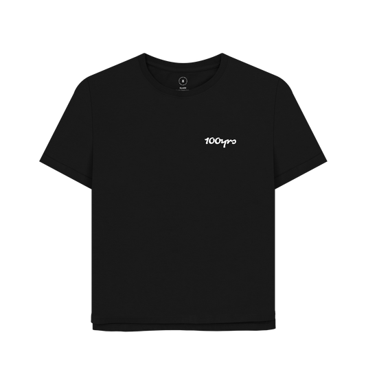 Black Printed T-shirt Front