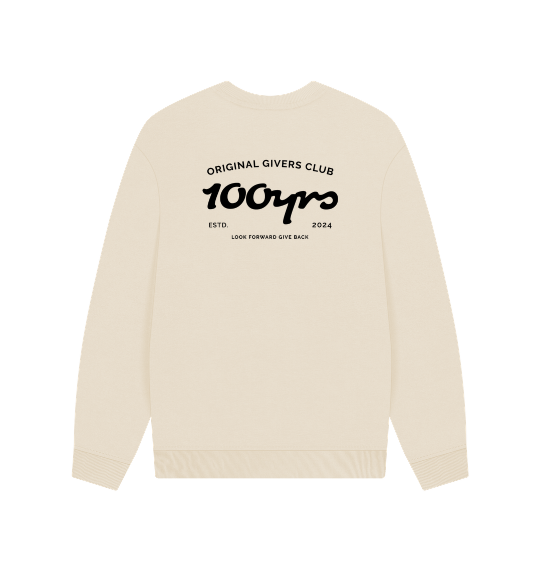 Oat Printed Sweater Back