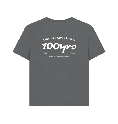 Slate Grey Printed T-shirt Back