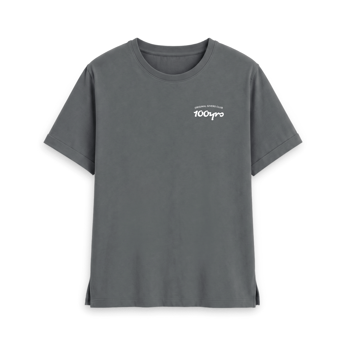 Slate Grey Printed T-shirt Front