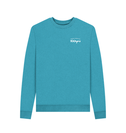 Ocean Blue Recycled Printed Sweater Front