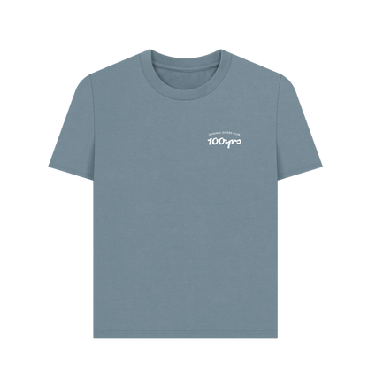 Stone Blue Printed T-shirt Front