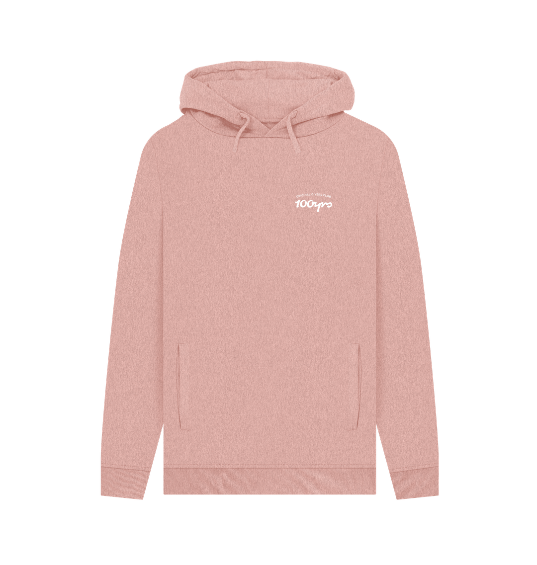 Sunset Pink Recycled Hoody Front