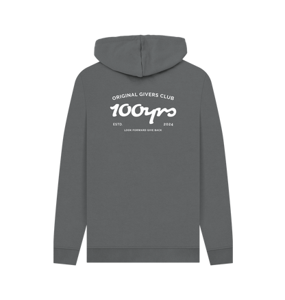 Slate Grey Printed Hoody Back