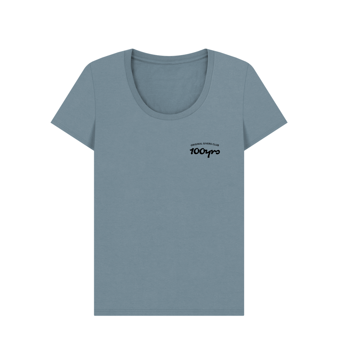 Stone Blue Printed T-shirt Front