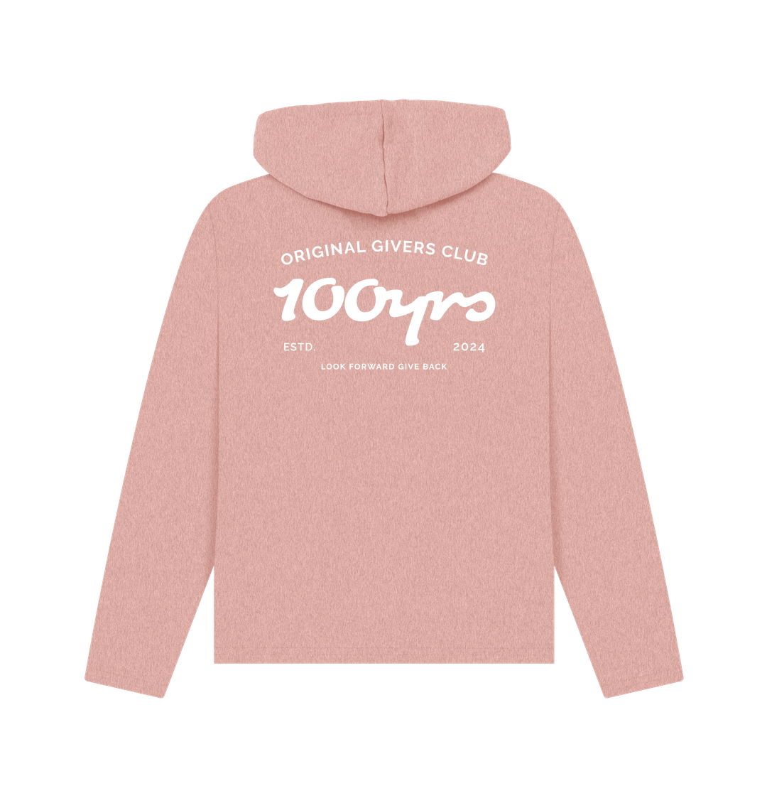 Sunset Pink Recycled Hoody Back