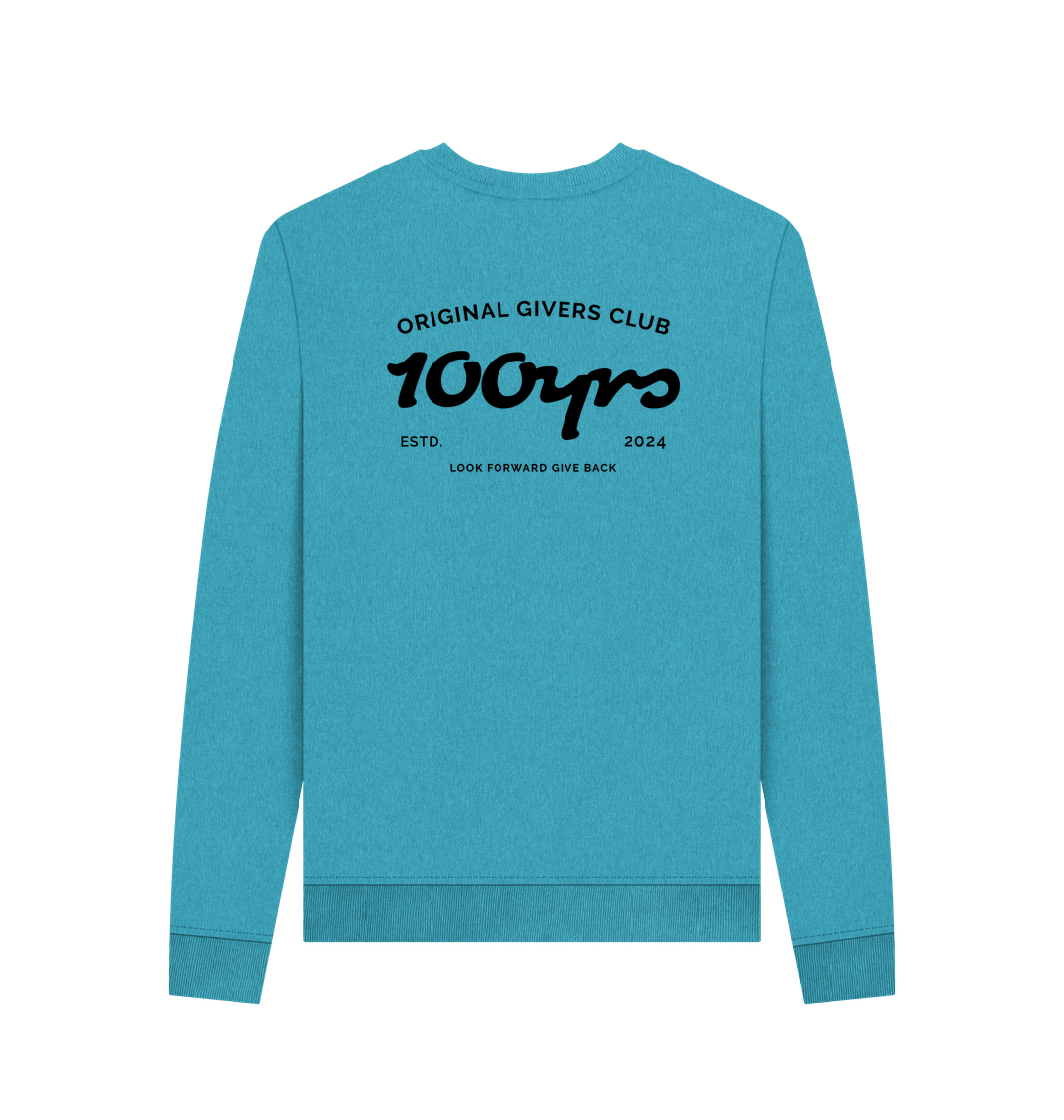 Ocean Blue Recycled Printed Sweater Back