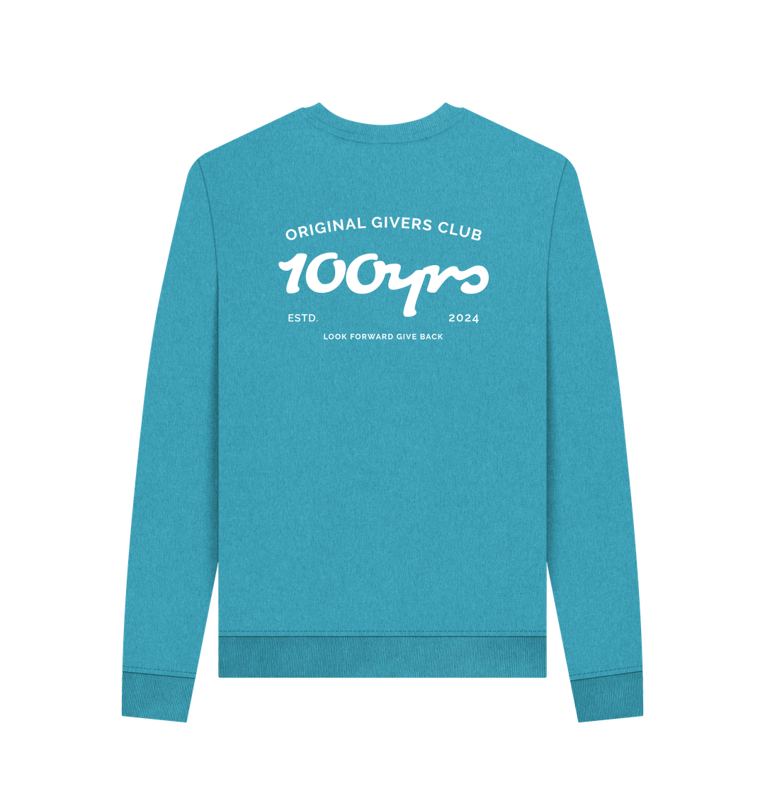 Ocean Blue Recycled Printed Sweater Back