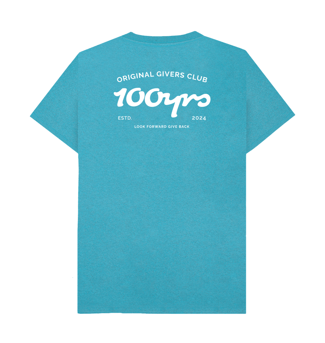 Ocean Blue Recycled Printed T-Shirt Back