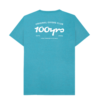 Ocean Blue Recycled Printed T-Shirt Back