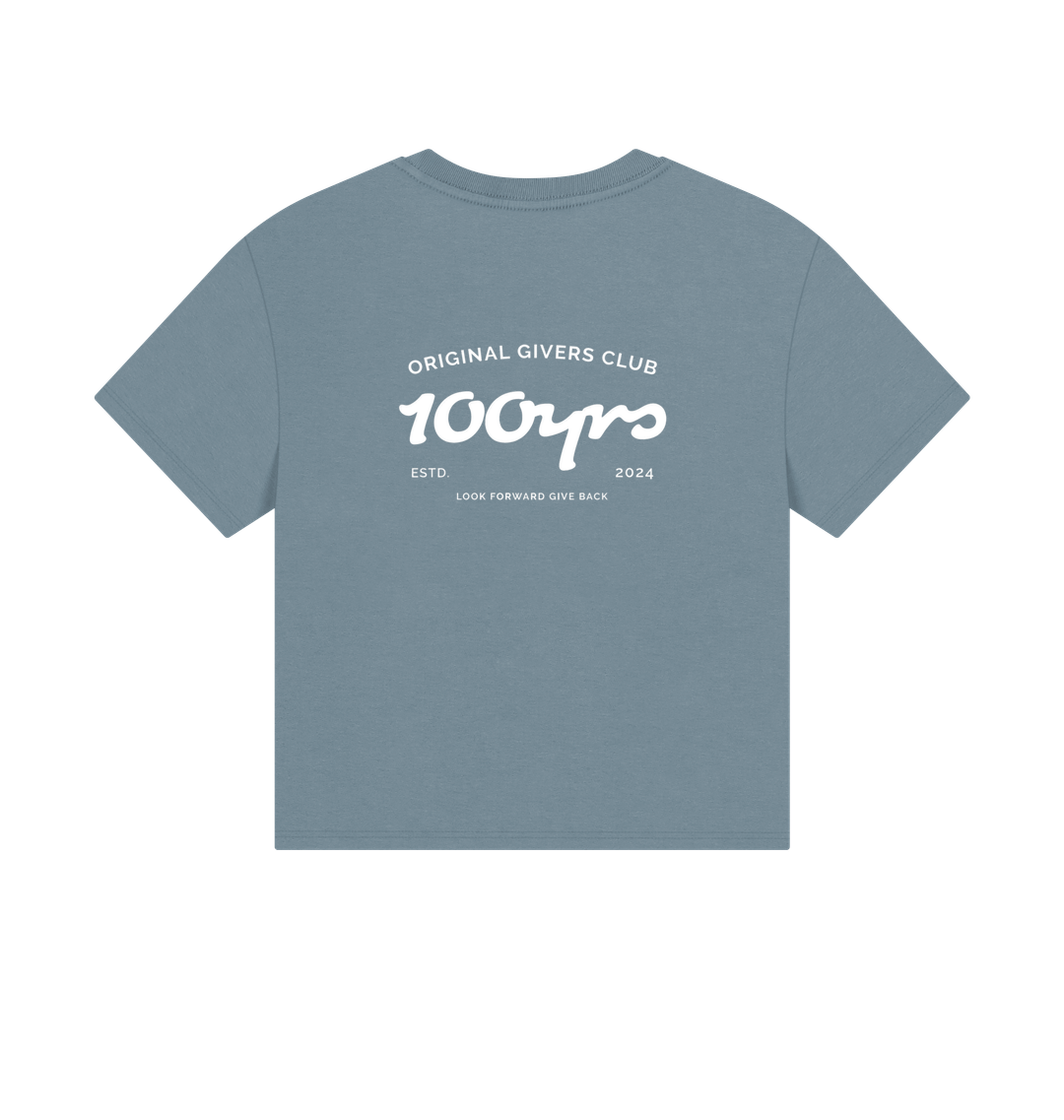 Stone Blue Printed T-shirt Back