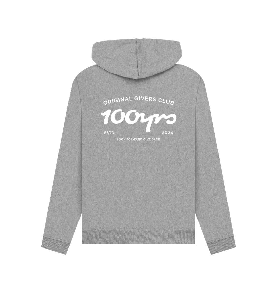 Light Heather Printed Hoody Back