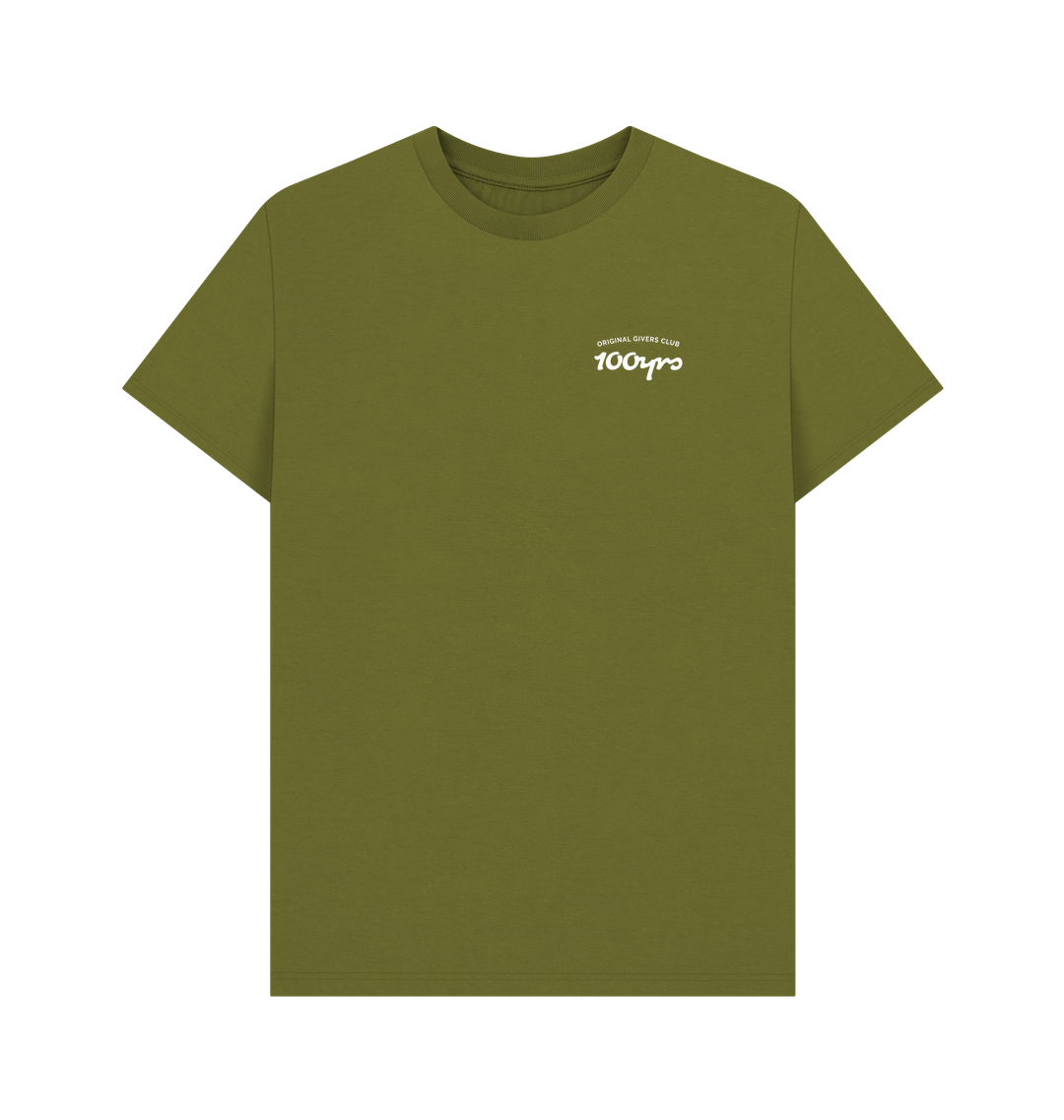Moss Green Printed T-shirt Front