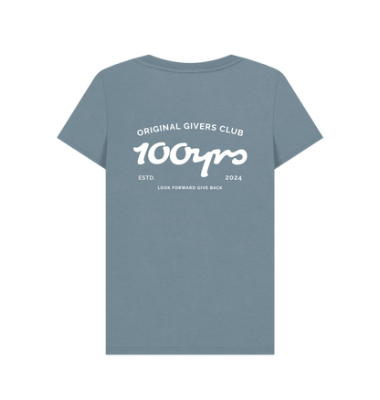 Stone Blue Printed T-shirt Back