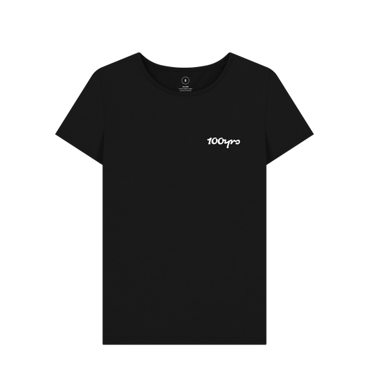 Black Recycled Printed T-Shirt Front
