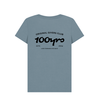 Stone Blue Printed T-shirt Back