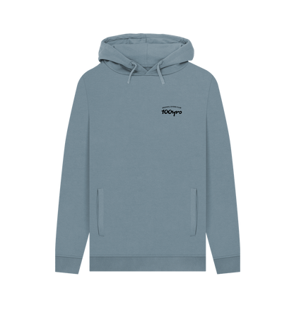 Stone Blue Printed Hoody Front