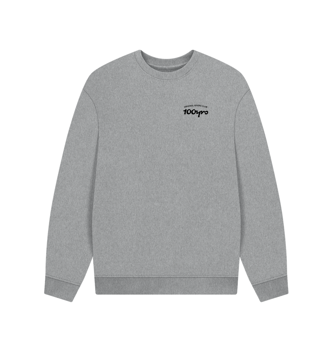 Athletic Grey Printed Sweater Front