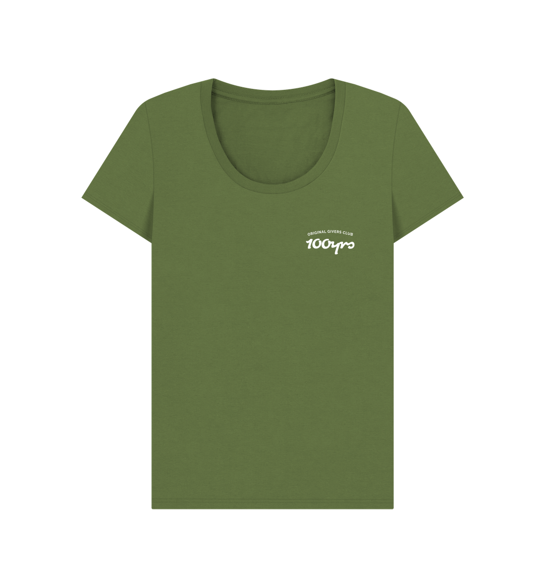 Khaki Printed T-shirt Front