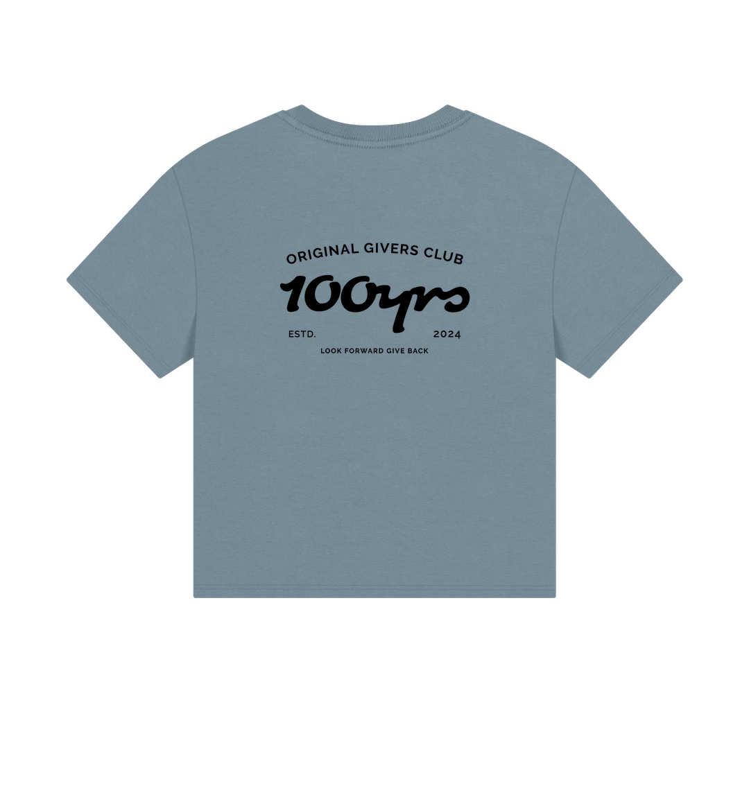 Stone Blue Printed T-shirt Back