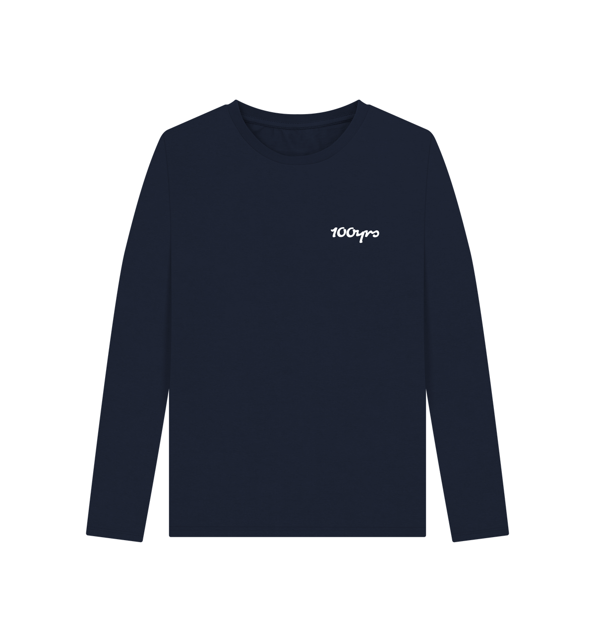 Navy Blue Printed Long Sleeve T Shirt Front