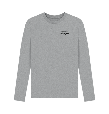 Athletic Grey Printed Long Sleeve T Shirt Front