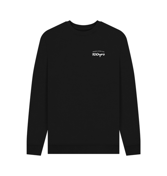 Black Recycled Printed Sweater Front