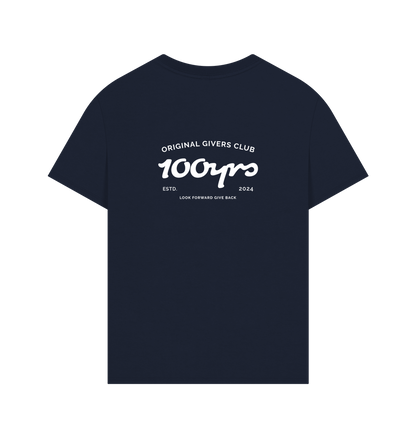 Navy Printed T-shirt Back