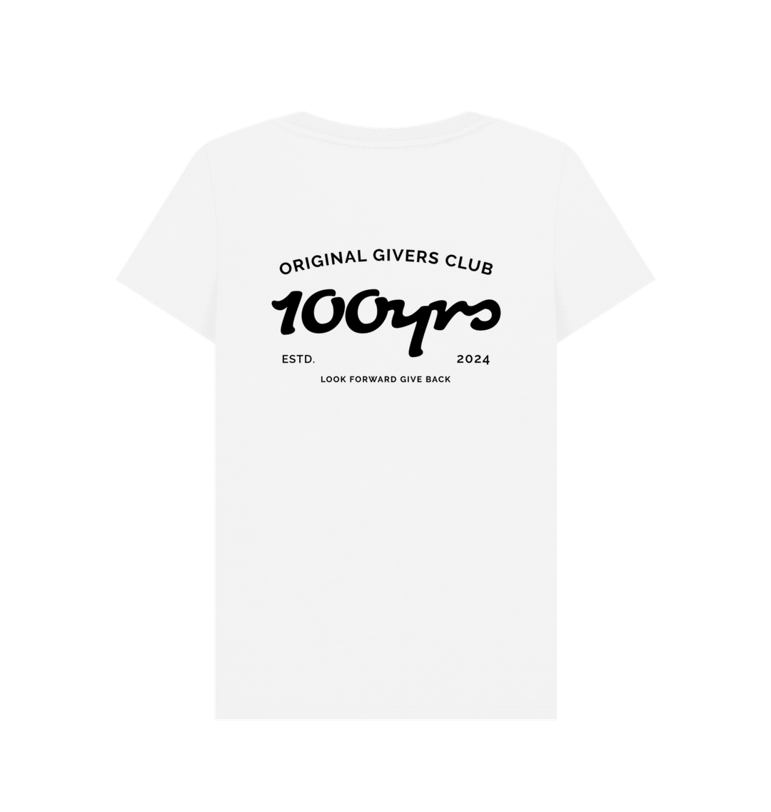 White Printed T-shirt Back