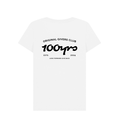 White Printed T-shirt Back